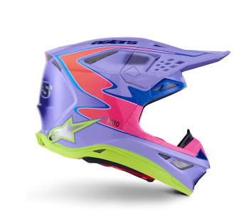 Мотокрос каска ALPINESTARS S-M10 JETT PURPLE/PINK — снимка 6