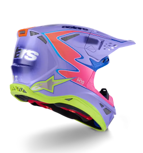 Мотокрос каска ALPINESTARS S-M10 JETT PURPLE/PINK — снимка 2