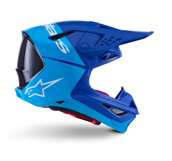 Мотокрос каска ALPINESTARS S-M10 FLOOD BLUE/BLK-CARB — снимка 5