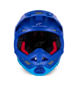 Мотокрос каска ALPINESTARS S-M10 FLOOD BLUE/BLK-CARB — снимка 3