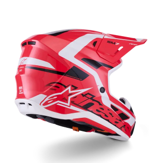 Мотокрос каска ALPINESTARS SM7 DEED RED/BLK/WH — снимка 6