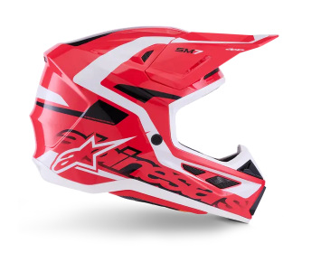 Мотокрос каска ALPINESTARS SM7 DEED RED/BLK/WH — снимка 3