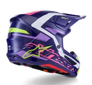 Мотокрос каска ALPINESTARS SM7 DEED PURPLE/PINK — снимка 5