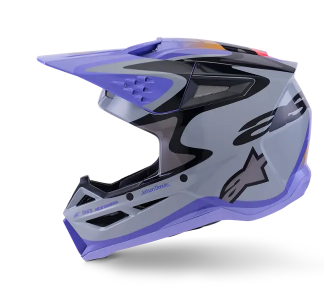 Мотокрос каска ALPINESTARS SM3 JETTSON GRAY/PUR/BLK — снимка 6