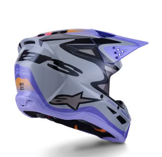 Мотокрос каска ALPINESTARS SM3 JETTSON GRAY/PUR/BLK — снимка 5
