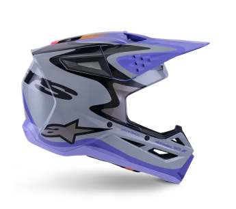 Мотокрос каска ALPINESTARS SM3 JETTSON GRAY/PUR/BLK — снимка 3