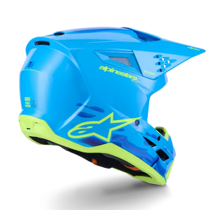 Мотокрос каска ALPINESTARS SM3 FORCE CYAN — снимка 6