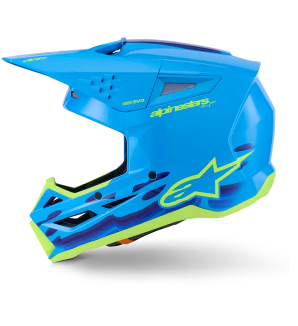 Мотокрос каска ALPINESTARS SM3 FORCE CYAN — снимка 5