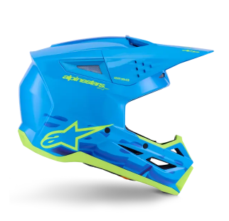 Мотокрос каска ALPINESTARS SM3 FORCE CYAN — снимка 2