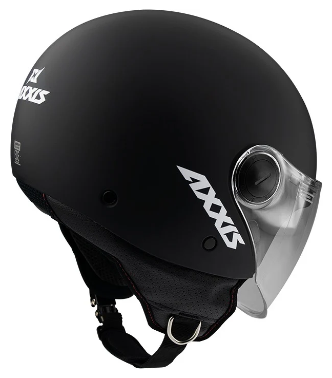 КАСКА ЗА СКУТЕР AXXIS SQUARE S SOLID BLACK МАТТ — снимка 2