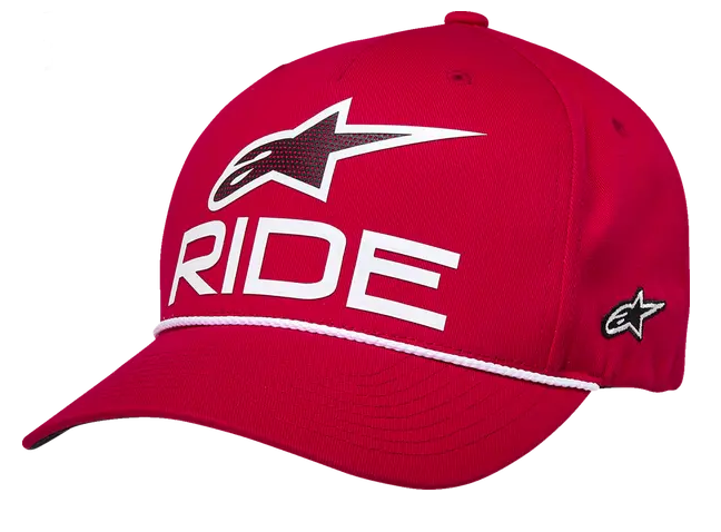 Шапка ALPINESTARS CRV BILL SNP RIDE COMP RED/WHITE