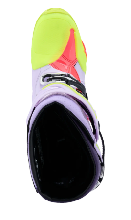 Мотокрос ботуши ALPINESTARS TECH 10 S-VENTED PURPLE/YELLOW/DIVA PINK — снимка 4