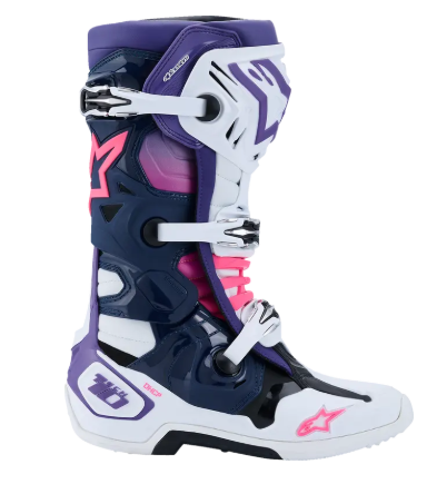 Мотокрос ботуши ALPINESTARS TECH 10 WHIT/VIOLET/NAVY/PINK — снимка 6