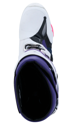 Мотокрос ботуши ALPINESTARS TECH 10 WHIT/VIOLET/NAVY/PINK — снимка 3
