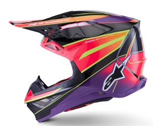 Мотокрос каска ALPINESTARS SM10 ERA PINK/VIO/YL — снимка 6
