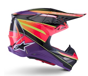 Мотокрос каска ALPINESTARS SM10 ERA PINK/VIO/YL — снимка 3