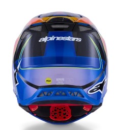 Мотокрос каска ALPINESTARS SM10 ERA BLUE/RED/YL — снимка 3