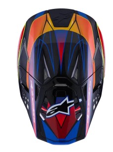 Мотокрос каска ALPINESTARS SM10 ERA BLUE/RED/YL — снимка 2
