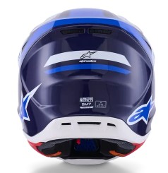 Мотокрос каска ALPINESTARS SM7 RISE BLUE/WHITE — снимка 2