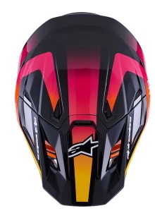 Мотокрос каска ALPINESTARS SM7 RISE BLK/YL/PINK — снимка 3