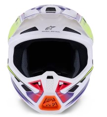 Мотокрос каска ALPINESTARS SM7 FUSE WHT/YL/PU — снимка 5