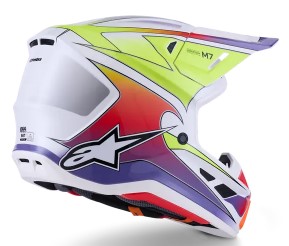Мотокрос каска ALPINESTARS SM7 FUSE WHT/YL/PU — снимка 4