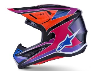 Мотокрос каска ALPINESTARS SM7 FUSE BLU/PU/PINK — снимка 6
