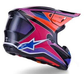 Мотокрос каска ALPINESTARS SM7 FUSE BLU/PU/PINK — снимка 2