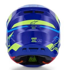 Мотокрос каска ALPINESTARS SM7 DEED BLUE/YEL — снимка 6