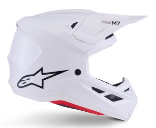 Мотокрос каска ALPINESTARS SM7 WHITE-GLOSS — снимка 5