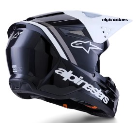 Мотокрос каска ALPINESTARS SM3 RADIUM BLK/WH/GY — снимка 2