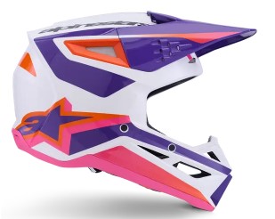 Мотокрос каска ALPINESTARS SM3 HEAT WHT/PU/PINK_5
