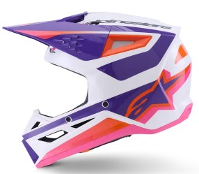 Мотокрос каска ALPINESTARS SM3 HEAT WHT/PU/PINK_3