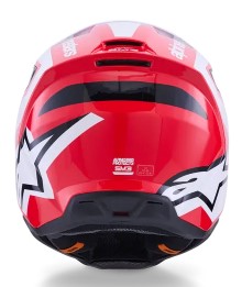 Мотокрос каска ALPINESTARS SM3 HEAT RED/WH/BLK — снимка 5