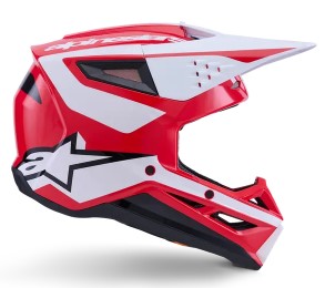 Мотокрос каска ALPINESTARS SM3 HEAT RED/WH/BLK — снимка 4