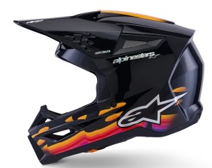 Мотокрос каска ALPINESTARS SM3 FORCE BLACK-GLOSS — снимка 3