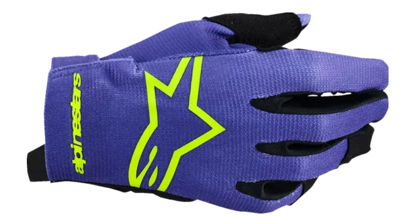 Детски мотокрос ръкавици ALPINESTARS RADAR PURPLE/YELLOW 1