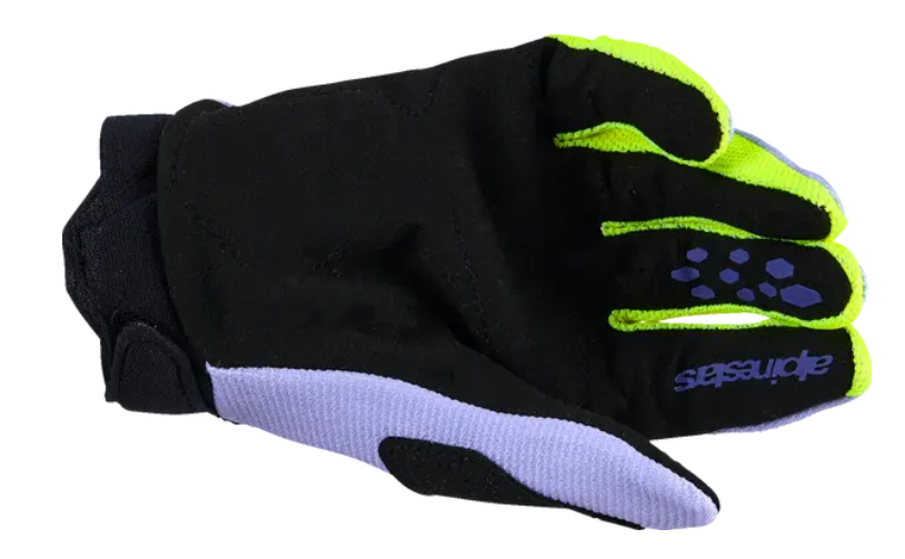 Детски мотокрос ръкавици ALPINESTARS FULL BORE V2 PURPLE/YELLOW — снимка 2