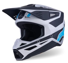 Мотокрос каска ALPINESTARS SM3 HEAT SILV/BL/BLK