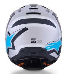 Мотокрос каска ALPINESTARS SM3 HEAT SILV/BL/BLK_2