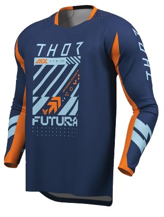 Мотокрос джърси THOR LAUNCHMODE FUTURA NV/ORG — снимка 3