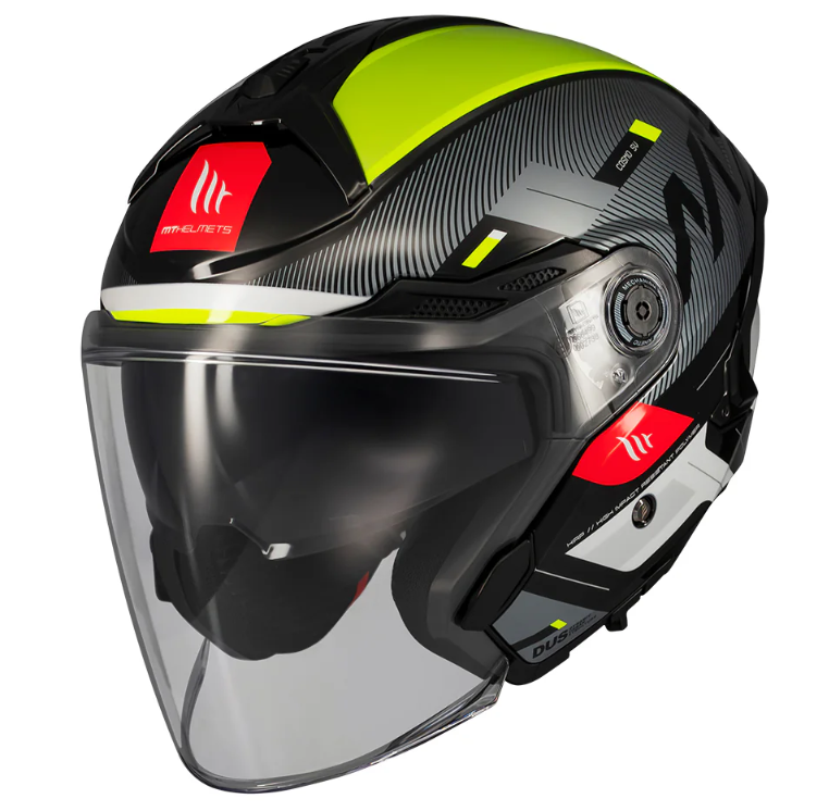 Скутер каска MT COSMO SV SILENCE B3 YELLOW GLOSS — снимка 2
