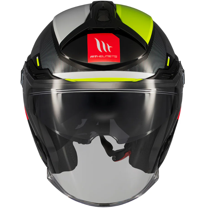 Скутер каска MT COSMO SV SILENCE B3 YELLOW GLOSS — снимка 3