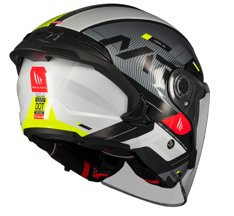 Скутер каска MT COSMO SV SILENCE B3 YELLOW GLOSS — снимка 4