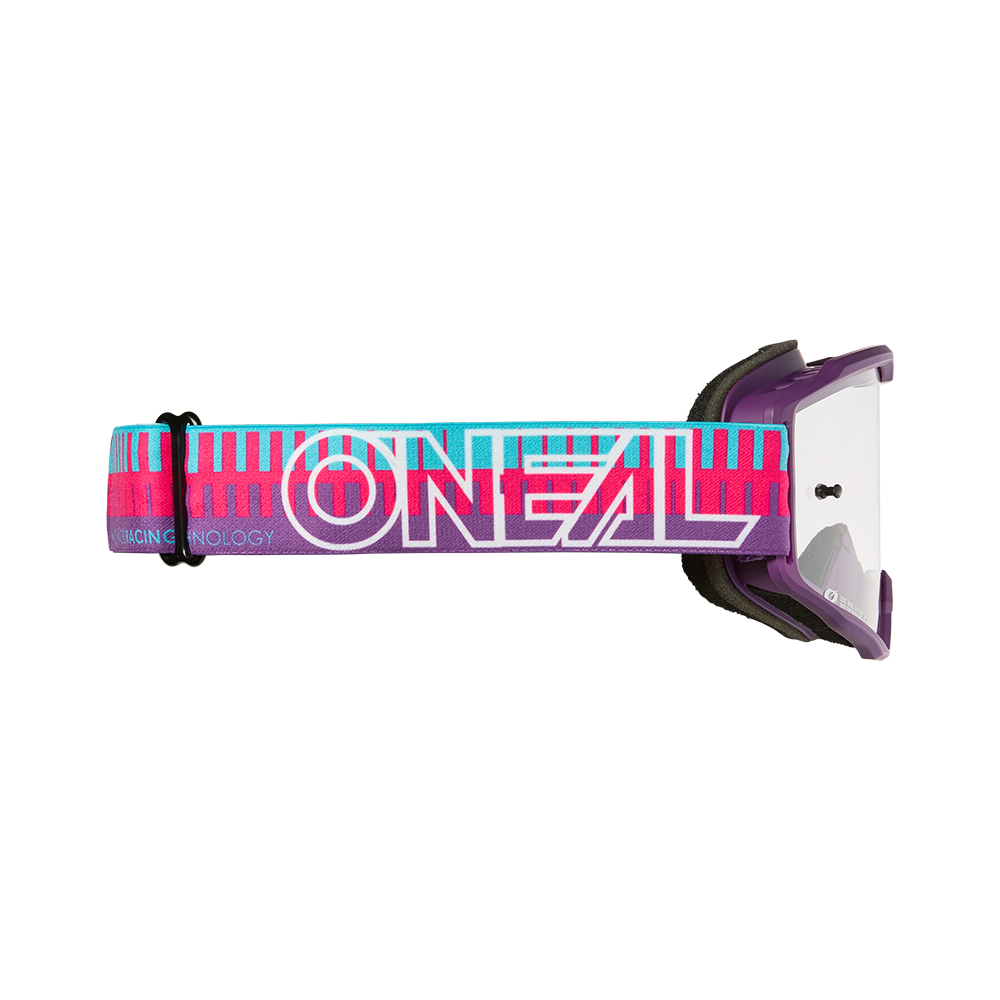 Мотокрос очила O'NEAL B-10 STRIPED PINK/PURPLE - CLEAR V.26 — снимка 3