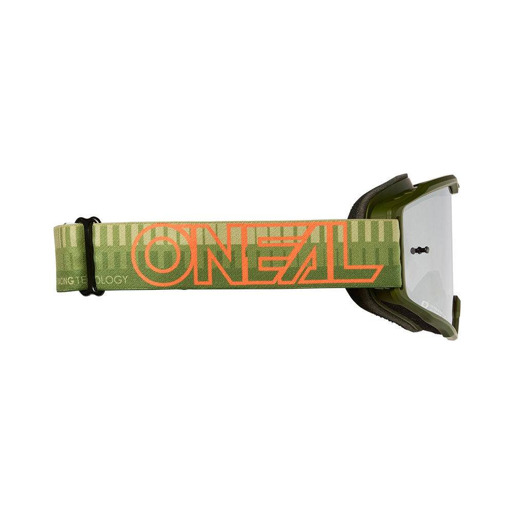 Мотокрос очила O'NEAL B-10 STRIPED GREEN/ORANGE - SILVER MIRROR V.26_3