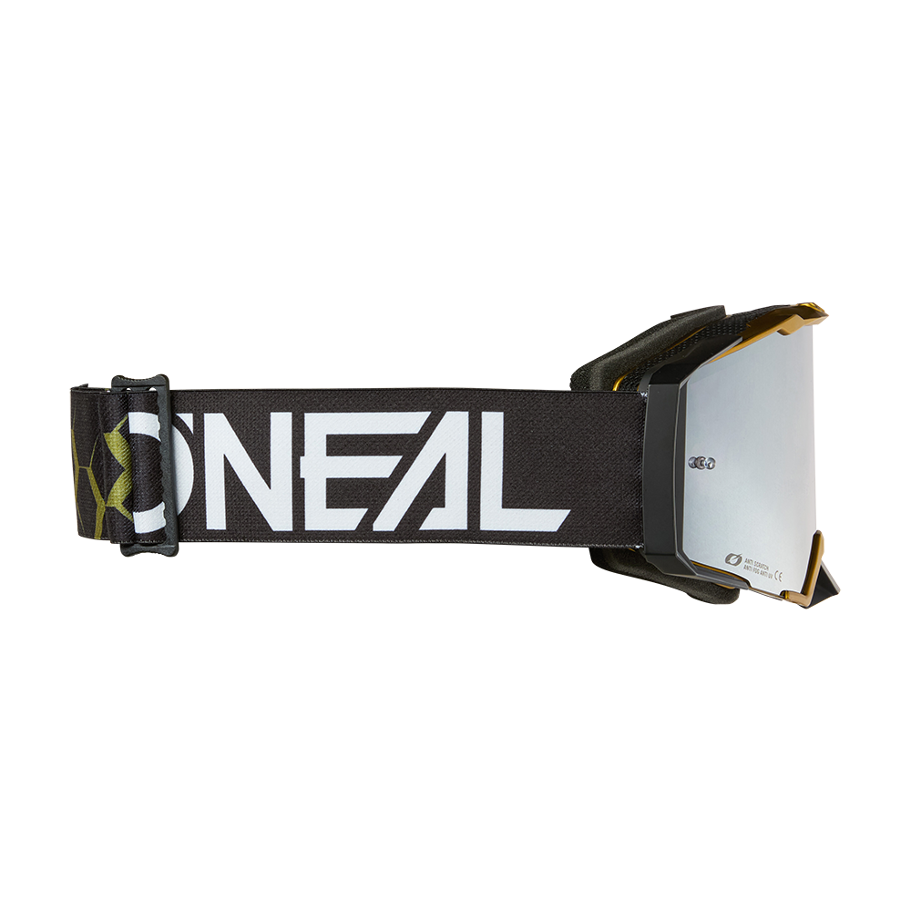Мотокрос очила O'NEAL B-33 HEXA BLACK/GOLD - SILVER MIRROR V.26 — снимка 3
