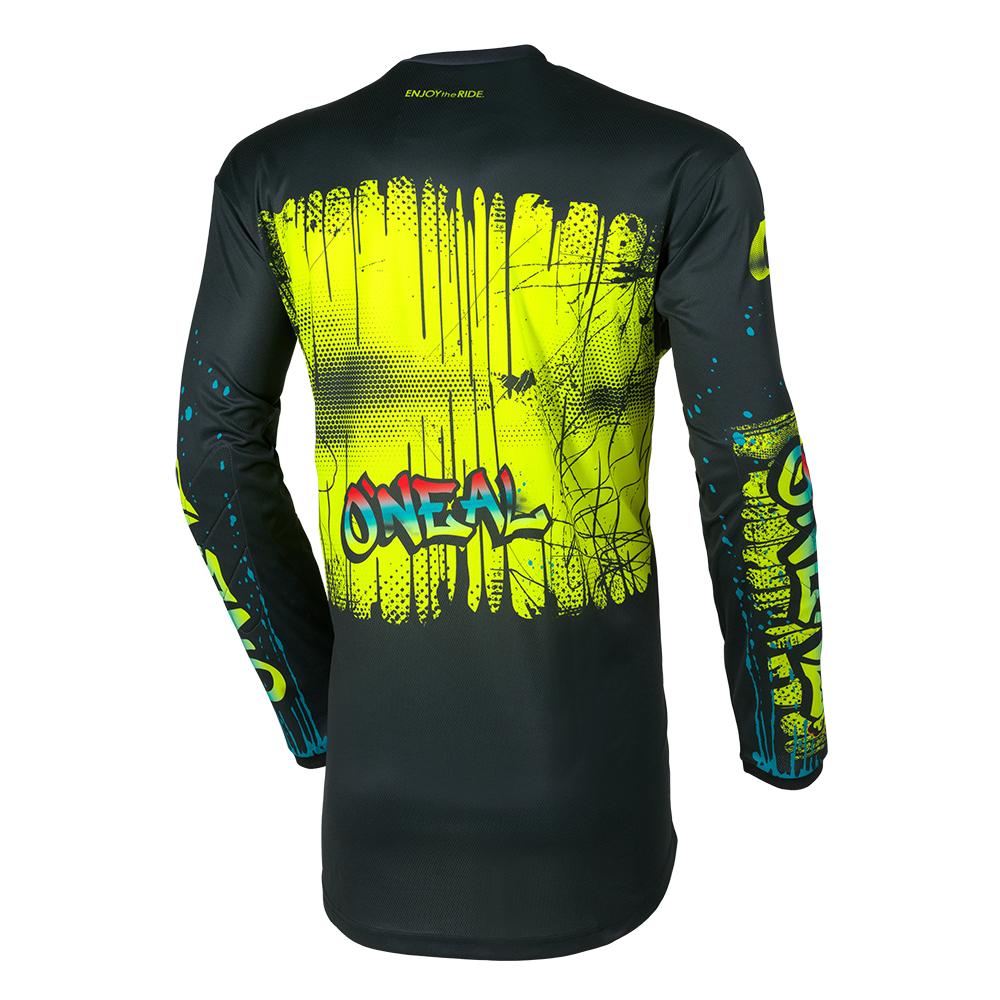 Детска мотокрос блуза O'NEAL ELEMENT RANCID BLACK/NEON YELLOW V.26 — снимка 2