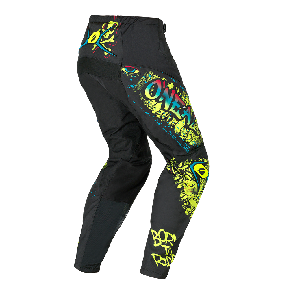 Детски мотокрос брич O'NEAL ELEMENT RANCID BLACK/NEON YELLOW V.26 — снимка 2