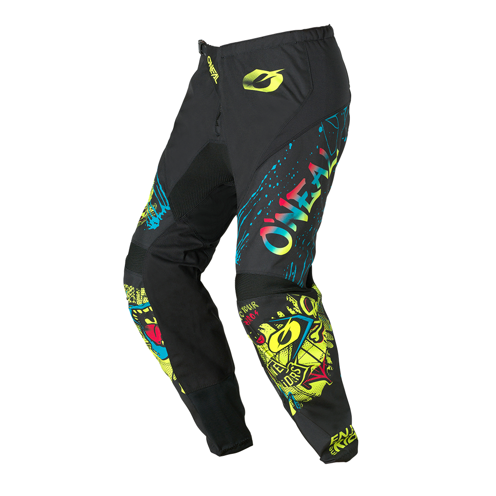 Детски мотокрос брич O'NEAL ELEMENT RANCID BLACK/NEON YELLOW V.26 1